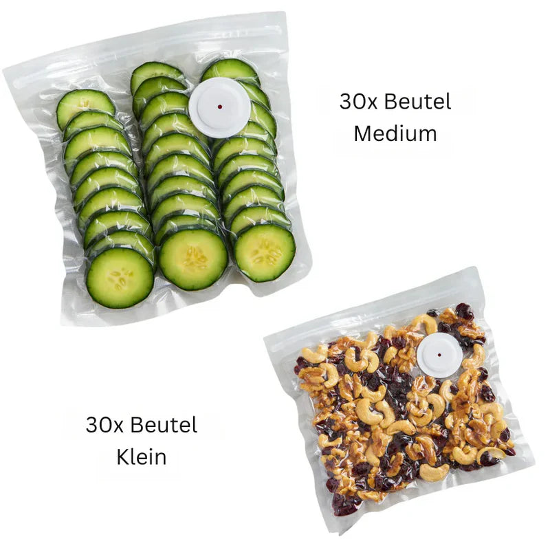 Nachhaltige wiederverwendbare Vakuum-Frischebeutel